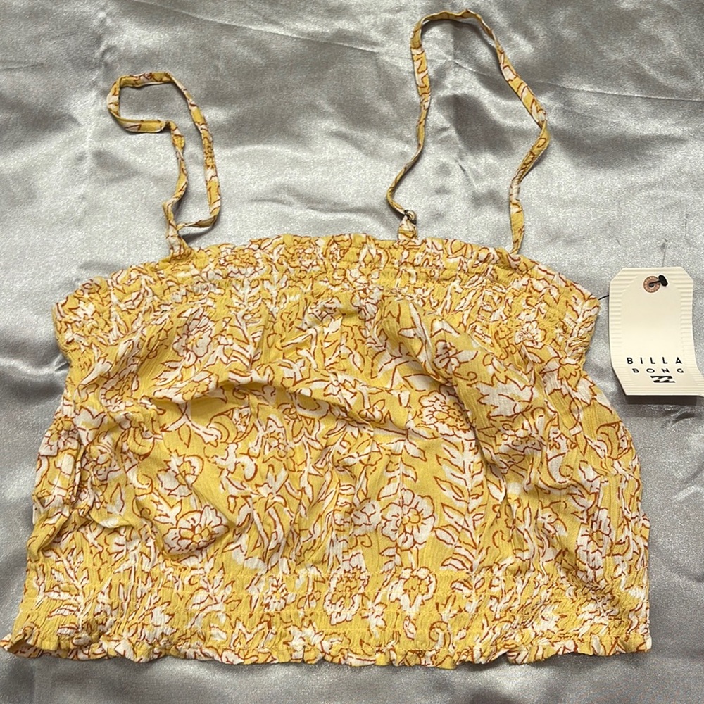 Billabong Smocked Straight Seas Crop Top